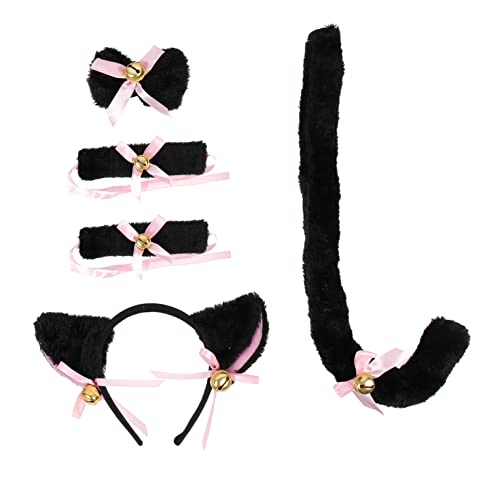 FOMIYES 1Satz Katzenohren Haarreif mit Katzenschwanz und Fliege Teiliges Cosplay Zubehör für Partys Halloween und Karneval Stirnband für Erwachsene FOMIYES 1Satz Katzenohren Haarreif mit Katzenschwanz und Fliege Teiliges Cosplay Zubehör für Partys Halloween und Karneval Stirnband für Erwachsene von FOMIYES