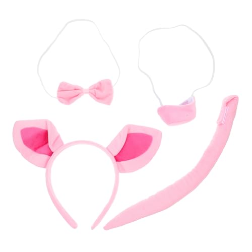 FOMIYES 1Satz Kostümset für Erwachsene Teiliges Schweine Cosplay Set mit Ohr Stirnband Fliege Nase Halloween Partys Bühnenauftritte von FOMIYES