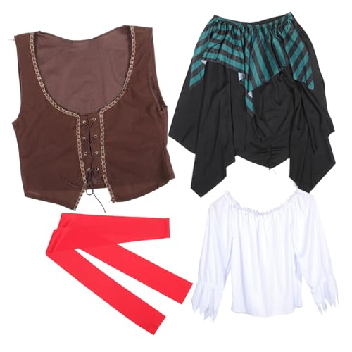 FOMIYES 1Satz Piratenkostüm für Damen Cosplay Kostüm für Erwachsene mit Requisiten für Halloween für Partys Bühnenauftritte Leicht von FOMIYES