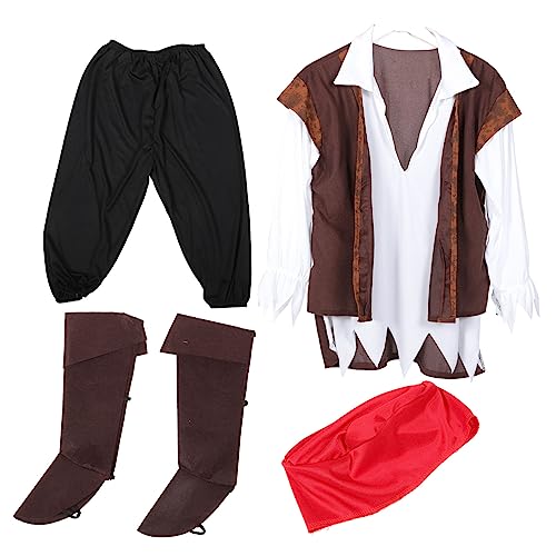 FOMIYES 1Satz Piratenkostüm für Herren Halloween Outfit mit Requisiten für Cosplay Rollenspiele Bühnenaufführungen Unvergessliche FOMIYES 1Satz Piratenkostüm für Herren Halloween Outfit mit Requisiten für Cosplay Rollenspiele Bühnenaufführungen Unvergessliche von FOMIYES