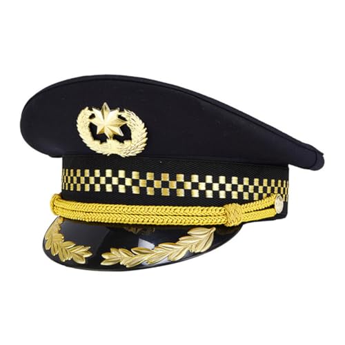 FOMIYES 1Stück Fluglinien Pilot Hut Uniform Kappe für Cosplay Leicht Komfortabel für Bühnenauftritte Rollenspiele FOMIYES 1Stück Fluglinien Pilot Hut Uniform Kappe für Cosplay Leicht Komfortabel für Bühnenauftritte Rollenspiele von FOMIYES