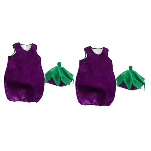FOMIYES 2 Sätze Auberginenstyling -Leistungskostüm lustig Cosplay-Party-Kostüm Cosplay-Kleidung für Auberginenkleidung für Party Gefälligkeiten Gemüsekleidung Stoff Violett FOMIYES 2 Sätze Auberginenstyling -Leistungskostüm lustig Cosplay-Party-Kostüm Cosplay-Kleidung für Auberginenkleidung für Party Gefälligkeiten Gemüsekleidung Stoff Violett von FOMIYES