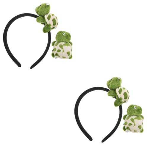 FOMIYES 2 Sätze Partyzubehör Kind Tierhaarspange Haarschmuck für Schildkröten Kostüm Halloween Schildkröten-Kopfbedeckung Haarzubehör Schildkrötenstirnband Stoff Green FOMIYES 2 Sätze Partyzubehör Kind Tierhaarspange Haarschmuck für Schildkröten Kostüm Halloween Schildkröten-Kopfbedeckung Haarzubehör Schildkrötenstirnband Stoff Green von FOMIYES