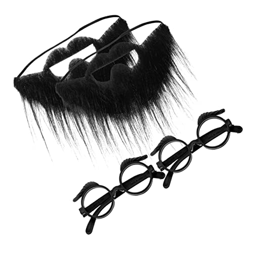 FOMIYES 2 Sets Bartbrille Anzug Party Verkleidungsbrille Festivalbrille Kostüm Brille Cosplay Zubehör Festival Zubehör Lustige Brille Schwarz Plüsch FOMIYES 2 Sets Bartbrille Anzug Party Verkleidungsbrille Festivalbrille Kostüm Brille Cosplay Zubehör Festival Zubehör Lustige Brille Schwarz Plüsch von FOMIYES