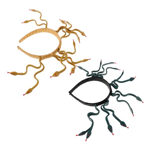 FOMIYES 2 Stück Ägyptischer -Kopfschmuck Medusa-Haarschmuck Party-Haarschmuck für Frauen Schlangenhaarbänder ägyptische Kopfbedeckung für Frauen Ägyptische Stirnbandkrone Plastik von FOMIYES