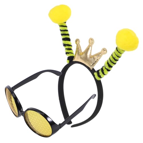 FOMIYES 2 Stück Bienen Haarreif und Brille Set Lustiges Festival Accessoire Langlebiges Material Geeignet für Erwachsene und Perfektes Party Kostüm Zubehör für Cosplay und Fotospaß von FOMIYES