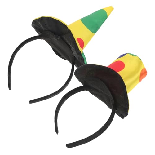 FOMIYES 2 Stück Clown in Kopfschmuck Gekleidet Zirkuskostümzubehör Clown-stirnband Lustige Clown -kopfbedeckung Clown-haarschmuck Augen Stirnband Kostüm Stirnbänder Haarreferenz Kunststoff von FOMIYES