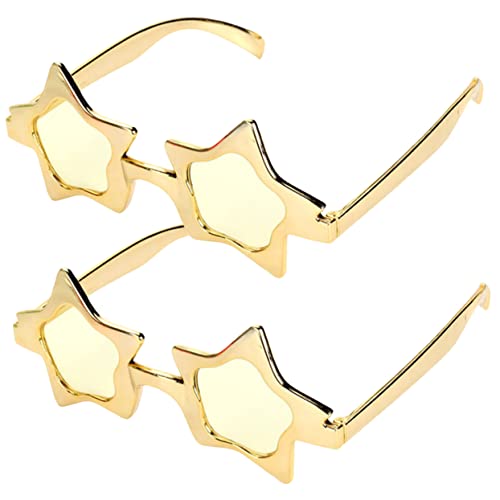 FOMIYES 2 Stück Cosplay -brille Party Lustige Halloween-brille Gläser Erwachsene Polarisiert Gespiegelt Retro-sonnenbrille Trendy Auge Männer Überdimensioniert Stk Golden von FOMIYES