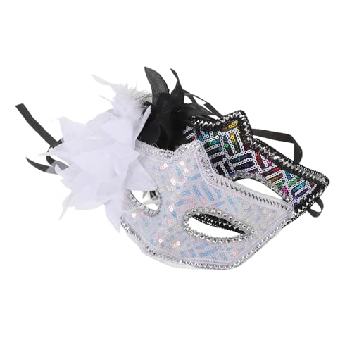 FOMIYES 2 Stück Damen Halbgesichts-masken mit Glitzernden Pailletten und Eleganter Seitlicher Blumenverzierung Vielseitige Masquerade Accessoires für Hochzeit Halloween und Kostümpartys FOMIYES 2 Stück Damen Halbgesichts-masken mit Glitzernden Pailletten und Eleganter Seitlicher Blumenverzierung Vielseitige Masquerade Accessoires für Hochzeit Halloween und Kostümpartys von FOMIYES