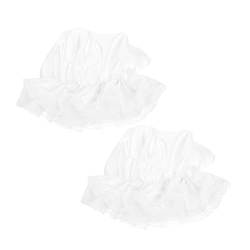 FOMIYES 2 Stück Dienstmädchenhut Magd Zubehör Kostümpartyhut Lace Maid Accessoire Maid Motornet Cosplay -kopfbedeckung Kopfschminderungskopfschmied Mopphut Polyester (polyesterfaser) Weiß von FOMIYES