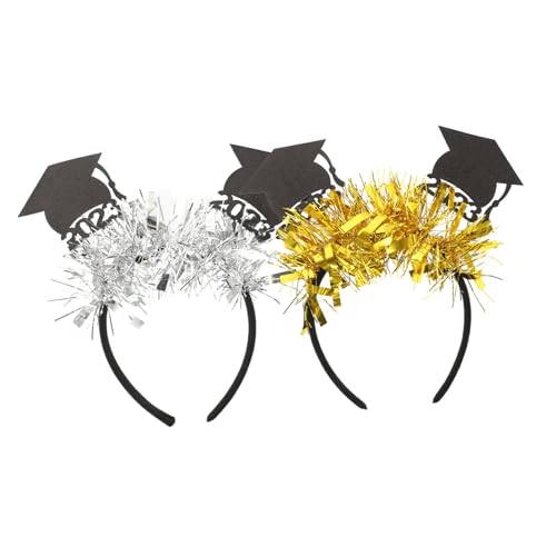 FOMIYES 2 Stück Doktorhut Haaraccessoires für Absolventen Festliches Headdress mit Glitzer Abschluss Deko für Studenten für Abschlussfeiern und Fotoshootings FOMIYES 2 Stück Doktorhut Haaraccessoires für Absolventen Festliches Headdress mit Glitzer Abschluss Deko für Studenten für Abschlussfeiern und Fotoshootings von FOMIYES