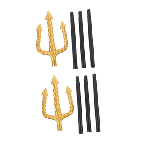FOMIYES 2 Stück Dreizack Halloween Kostüm Requisiten Gefälschte Heugabel Kostüm Dreizack Halloween Requisiten Cosplay Dreizack Heugabel Requisite Cosplay Kostüm Requisiten von FOMIYES