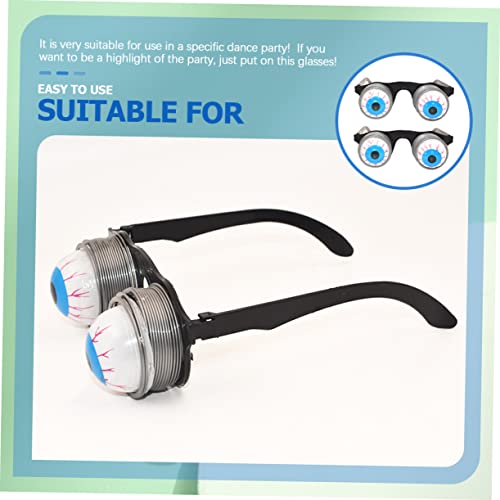 FOMIYES 2 Stück Elastische Glubschaugen Brille Party Requisit Halloween Kostüm Accessoire Wackelnd Lustig Kunststoffmaterial Wiederverwendbar von FOMIYES
