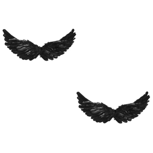 FOMIYES 2 Stück Engelsflügel Cosplay Prop Langlebigen Federn Schwarze Kleine Bühnenperformance und Halloween Kostüm Zubehör für Mädchen und Fasching FOMIYES 2 Stück Engelsflügel Cosplay Prop Langlebigen Federn Schwarze Kleine Bühnenperformance und Halloween Kostüm Zubehör für Mädchen und Fasching von FOMIYES