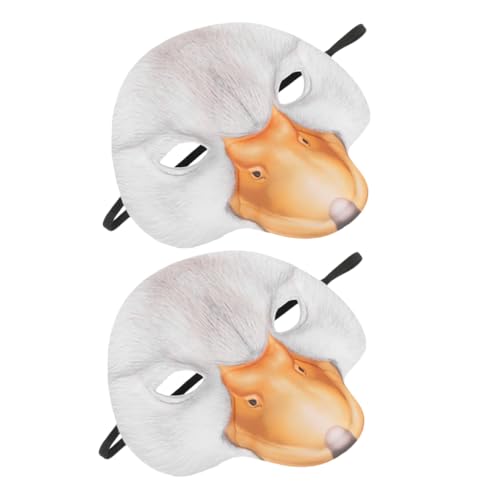 FOMIYES 2 Stück Entenmasken Eva für Halloween und Karneval Halbe Tiergesichtsmasken Lustige und Bequeme Kostüm Masken für Party Cosplay und Maskerade von FOMIYES