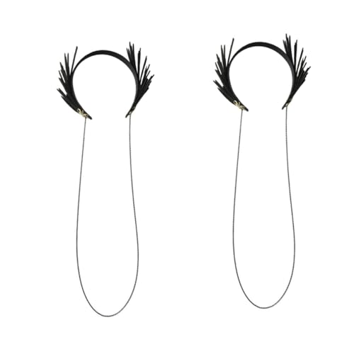 FOMIYES 2 Stück Gothic Halloween Haarreif mit Spinnenflügeln und Quasten Kreativer Kopfschmuck für Karneval Party und Cosplay Verstellbares Stirnband für Erwachsene Langlebig und Modisch von FOMIYES
