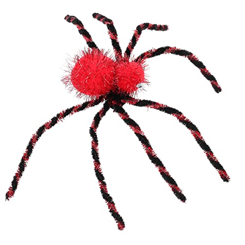 FOMIYES 2 Stück Großer Roter Halloween Spinnen Haarclip Plüsch Haarspange für Party Festival Karneval Haarschmuck Mädchen Kopfdeko von FOMIYES