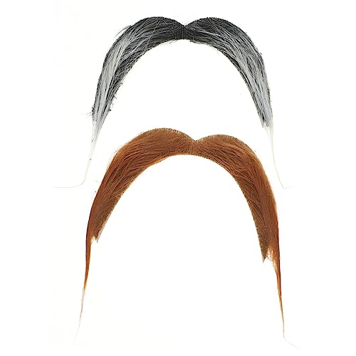 FOMIYES 2 Stück Halloween-Bart Fake Beard Fake Schnurrbart Fasching Schnurrbart Faschingsbart Scherzbart gefälscht Körperpflege Fänger Halloween-Schnurrbärte falsche Schnurrbartbärte Stoff von FOMIYES