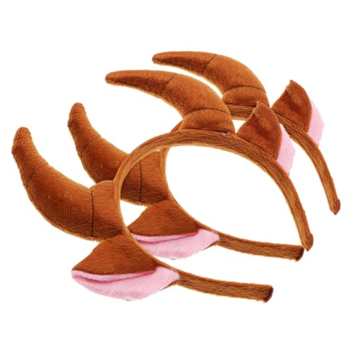 FOMIYES 2 Stück Halloween Bull Horn Kopfband Tierische Kopfbedeckung für Kostümpartys Cosplay Festivals Robustes Bequemes Design mit Auffälligen Hörnern für Erwachsene von FOMIYES