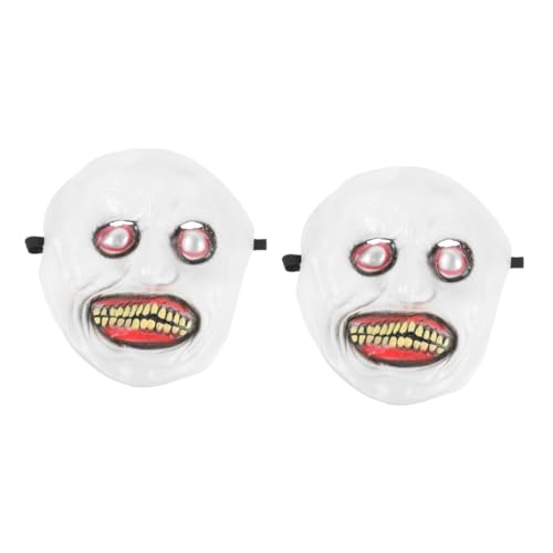 FOMIYES 2 Stück Halloween Cosplay Maske Horror Maske Leichtem Gruseliges Demon Design mit Weißem für Halloween Party Maskenball Kostüm und Verkleidungsspiel von FOMIYES