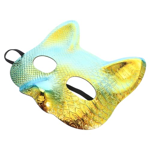 FOMIYES 2 Stück Halloween Fuchs Maske Halbgesichts Tiermasken aus Kunststoff für Karneval Maskerade Kostümzubehör Unisex Party Cosplay Zubehör von FOMIYES