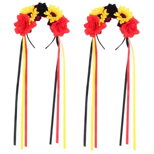 FOMIYES 2 Stück Halloween Haarband mit Rosen und Pfingstrosenblüten Dekoratives Mädchen Blumen Stirnband mit Schwarzem Band Festliches Kopfschmuck für Frauen und Teenager zu Halloween FOMIYES 2 Stück Halloween Haarband mit Rosen und Pfingstrosenblüten Dekoratives Mädchen Blumen Stirnband mit Schwarzem Band Festliches Kopfschmuck für Frauen und Teenager zu Halloween von FOMIYES