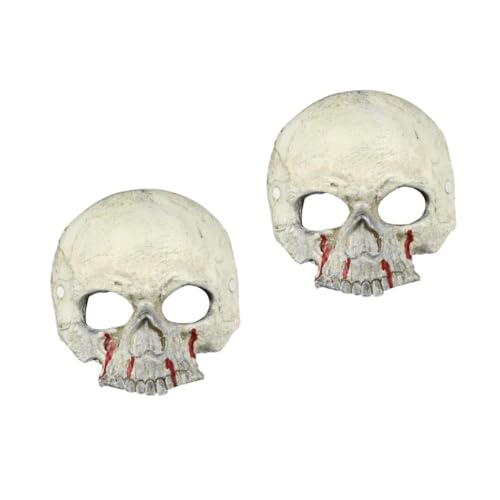FOMIYES 2 Stück Halloween Halbgesichts Schädelmaske mit Leichte PU Material Masquerade Maske für Karneval Cosplay Halloween Party Dekoration und Kostüm FOMIYES 2 Stück Halloween Halbgesichts Schädelmaske mit Leichte PU Material Masquerade Maske für Karneval Cosplay Halloween Party Dekoration und Kostüm von FOMIYES