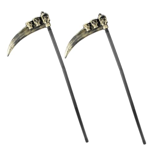 FOMIYES 2 Stück Halloween- Halloween Costume Halloween Kleidung Halloween Klamotten Halloween Kostuem sichelmesser Klinge schmücken Halloween-Plastiksichel Halloween Kostümzubehör von FOMIYES