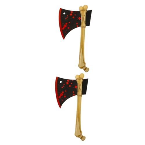 FOMIYES 2 Stück Halloween Party Fake Axe Prop Schaumstoff Knochen Leicht Realistisch für Cosplay Bühnenrequisiten und Dekoration Innen Außen FOMIYES 2 Stück Halloween Party Fake Axe Prop Schaumstoff Knochen Leicht Realistisch für Cosplay Bühnenrequisiten und Dekoration Innen Außen von FOMIYES