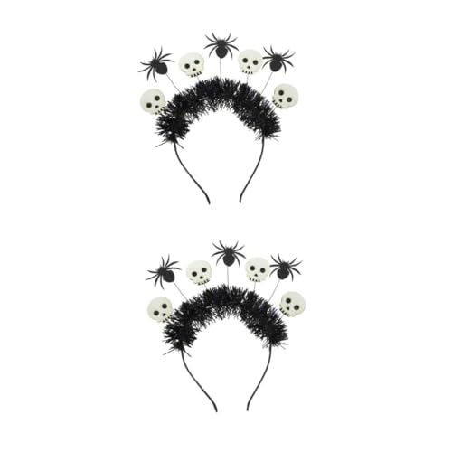 FOMIYES 2 Stück Halloween Schädel Haarreif mit Schwarzem Spinnennetz Design Leichtes Partyaccessoire für Kostüm und Themenpartys Vielseitig Einsetzbar bei Halloween Hochzeiten und Fasching FOMIYES 2 Stück Halloween Schädel Haarreif mit Schwarzem Spinnennetz Design Leichtes Partyaccessoire für Kostüm und Themenpartys Vielseitig Einsetzbar bei Halloween Hochzeiten und Fasching von FOMIYES