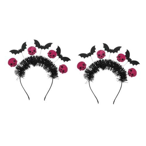 FOMIYES 2 Stück Halloween Schädel Kopfband mit Fledermaus Design Party Cosplay Haarreif Einzigartiger Kopfschmuck für Halloween Themenfeste und Kostüm Accessoires FOMIYES 2 Stück Halloween Schädel Kopfband mit Fledermaus Design Party Cosplay Haarreif Einzigartiger Kopfschmuck für Halloween Themenfeste und Kostüm Accessoires von FOMIYES