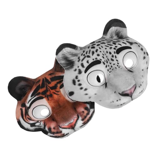 FOMIYES 2 Stück Halloween Tiergesichtsmaske aus EVA mit Tiger und Schneeleopard Motiv Realistisch Bedruckte Cosplay Masken für Karneval Fasching Partydekoration und Outdoor-verwendung FOMIYES 2 Stück Halloween Tiergesichtsmaske aus EVA mit Tiger und Schneeleopard Motiv Realistisch Bedruckte Cosplay Masken für Karneval Fasching Partydekoration und Outdoor-verwendung von FOMIYES