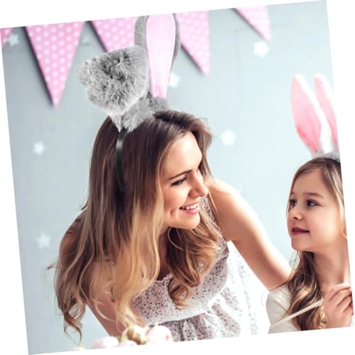 FOMIYES 2 Stück Hasenohren Haarreif aus Weichem Plüsch Leichte Bunny Ears Stirnbänder Flexible Kaninchenohren Haarbänder für Erwachsene Vielseitiges Accessoire für Party und Cosplay von FOMIYES