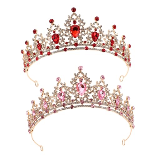 FOMIYES 2 Stück Kinderhaarband Prinzessinnenkrone Strass Verziertes Haarband Strass Stirnbänder Damen Mädchen Krone Stirnband Für Mädchen von FOMIYES