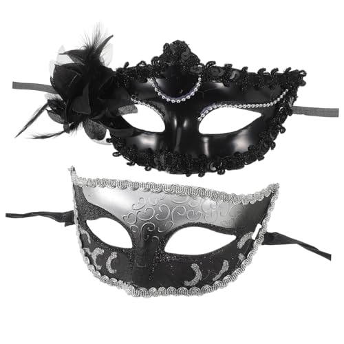 FOMIYES 2 Stück Paar-masken-set Tragbare Maskerademaske Maskenkostüm Halloween-handmaske Dame-maskerade-maske Handmaske Für Frauen Party-kostümmaske Kostüm Maske Plastik FOMIYES 2 Stück Paar-masken-set Tragbare Maskerademaske Maskenkostüm Halloween-handmaske Dame-maskerade-maske Handmaske Für Frauen Party-kostümmaske Kostüm Maske Plastik von FOMIYES