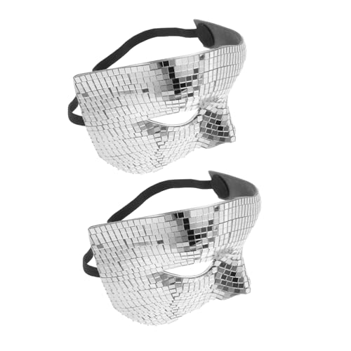 FOMIYES 2 Stück Silberne Glitzer-disco-halbgesichtsmaske mit Reflektierendem Spiegel-effekt Langlebige Masquerade Party Maske für Halloween Karneval Tanz Kostümveranstaltungen FOMIYES 2 Stück Silberne Glitzer-disco-halbgesichtsmaske mit Reflektierendem Spiegel-effekt Langlebige Masquerade Party Maske für Halloween Karneval Tanz Kostümveranstaltungen von FOMIYES