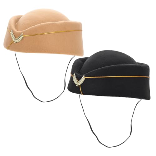 FOMIYES 2 Stück Stewardess Hut für Damen Beret Cap für Cosplay Tanzpartys Aufführungen Halloween Neujahr Besondere Anlässe FOMIYES 2 Stück Stewardess Hut für Damen Beret Cap für Cosplay Tanzpartys Aufführungen Halloween Neujahr Besondere Anlässe von FOMIYES