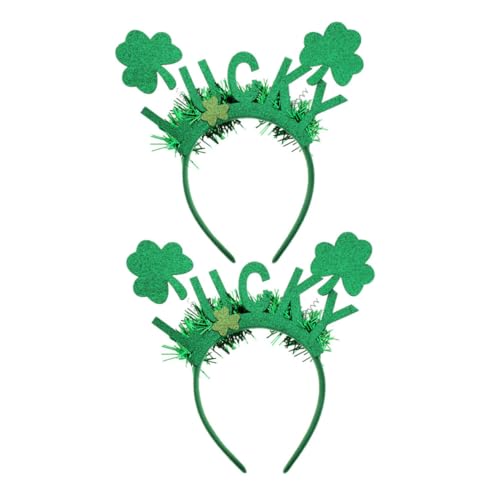 FOMIYES 2 Stück Stirnband Grüne Kleeblätter Kleeblatt Haarschmuck St Patricks Day Accessoires Kopfbedeckungen Partyzubehör Festival Party Requisite St Patrick'S Day von FOMIYES