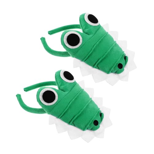 FOMIYES 2 Stück Stirnband Stilvoll Schön Halloween Haare Waschen Lustig Bezaubernd Modisch Praktisch Cartoon Form Accessoire Kreativ Einzigartig Kopfschmuck Stoff Grün von FOMIYES
