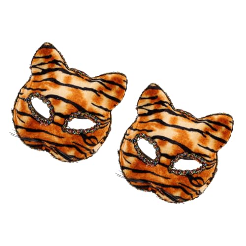 FOMIYES 2 Stück Tiger Maske Tiermaske für Festival Sammelnde Verkleidungsmaske Karneval Tiermaske Cosplay-Tiermaske Tiermaske für Karneval Masken verkleiden Maske Maskerade Plastik FOMIYES 2 Stück Tiger Maske Tiermaske für Festival Sammelnde Verkleidungsmaske Karneval Tiermaske Cosplay-Tiermaske Tiermaske für Karneval Masken verkleiden Maske Maskerade Plastik von FOMIYES