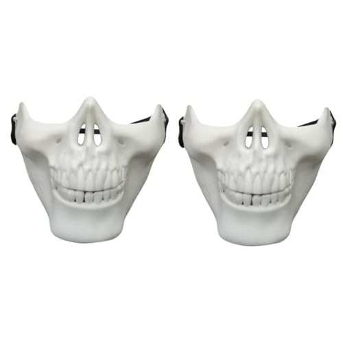 FOMIYES 2 Stück Vollgesichts-Schutzmaske Schädelmaske Schädel-Skelett-Maske Skelettmaske Halloween Halloween-Maske Weiß FOMIYES 2 Stück Vollgesichts-Schutzmaske Schädelmaske Schädel-Skelett-Maske Skelettmaske Halloween Halloween-Maske Weiß von FOMIYES