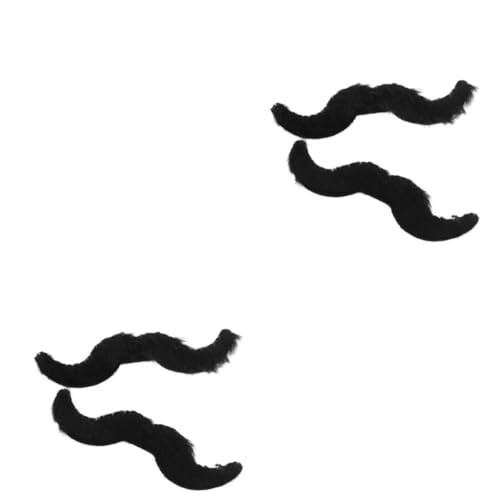 FOMIYES 20 Stck. Teiliges Halloween Kostüm Fake Selbstklebend Schwarzer Plüsch Schnurrbart Party Deko Langlebig Hautfreundlich für Maskerade Karneval Erwachsene von FOMIYES