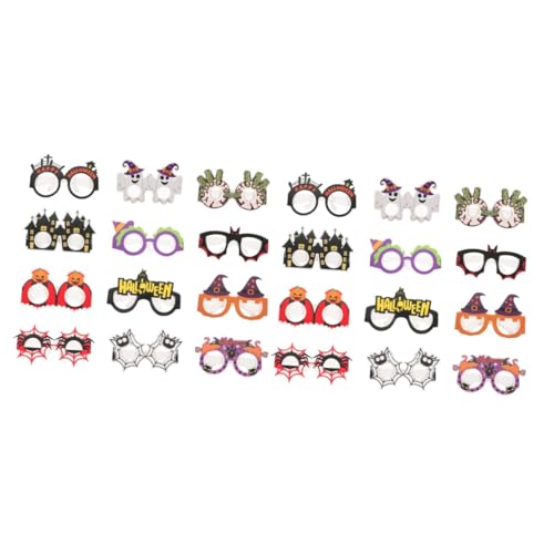 FOMIYES 24 Stck. Teiliges Halloween Brillen Papier Brillen Party Requisiten mit Einzigartigem Design Witzige Foto Requisite für Halloween Kostüm und Langlebige Partybrillen für Erwachsene von FOMIYES