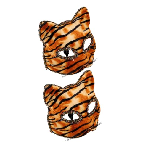 FOMIYES 2pcs Halloween Dekorative Maske Tiger Animal Halb Für Cosplay -maske Tiermaske Für Maskerade- Und Kostümpartys von FOMIYES