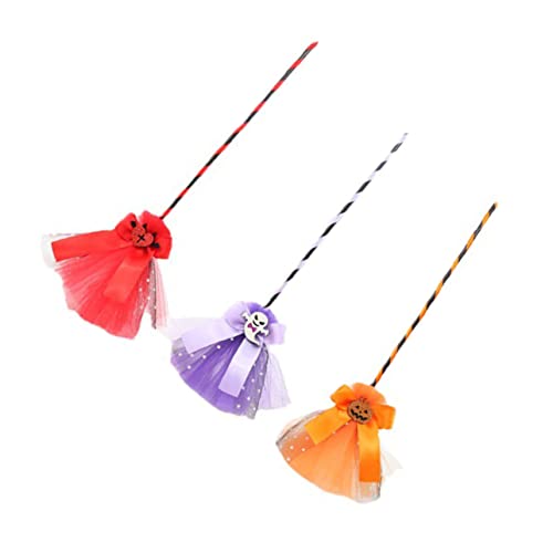 FOMIYES 3 STÜCKE Teiliges Halloween Hexenbesen für Kunststoff Hexenbesen Requisiten Orange und Rot für Kostümpartys und Cosplay FOMIYES 3 STÜCKE Teiliges Halloween Hexenbesen für Kunststoff Hexenbesen Requisiten Orange und Rot für Kostümpartys und Cosplay von FOMIYES