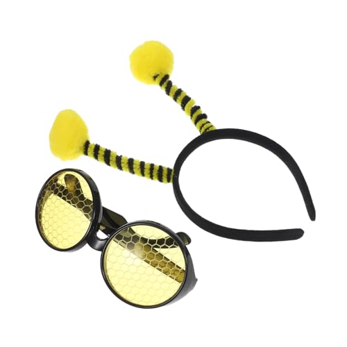 FOMIYES 3 Sätze Cartoon Bienen Stirnband und Brille Teiliges Halloween Cosplay Zubehör Leicht Langlebig Auffälliges Party Accessoire für Erwachsene und Teens für Fotoshootings und von FOMIYES