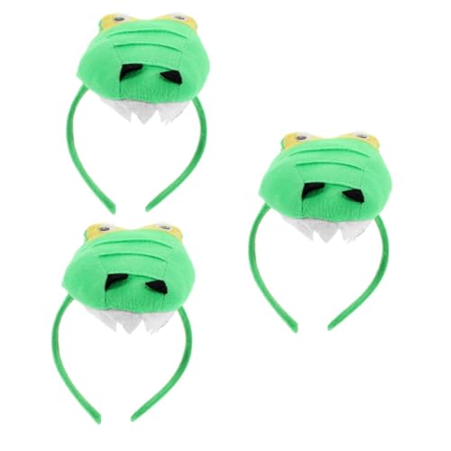 FOMIYES 3 Stück Dinosaurier Haarreif Kreatives Stirnband Dinosaur Kopfband Für Halloween Kostüm Party Dino Geburtstagsdeko Sicherer Sitz Accessoire Für Fasching Karneval von FOMIYES