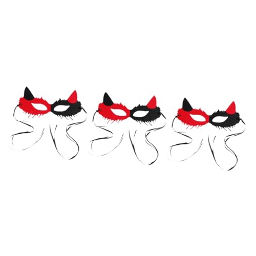 FOMIYES 3 Stück Halbgesichtsmaske Damen Masquerade Maske mit Riemen Verstellbar für Halloween Party Ball Karneval Kostüm Zubehör für Erwachsene von FOMIYES