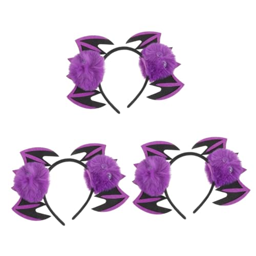FOMIYES 3 Stück Halloween Fledermaus Haarreif mit Teufelshörnern Lustiges Kopfschmuck Accessoire für Halloween Cosplay und Party Passend Violette Fledermaus Flügel Haarschmuck FOMIYES 3 Stück Halloween Fledermaus Haarreif mit Teufelshörnern Lustiges Kopfschmuck Accessoire für Halloween Cosplay und Party Passend Violette Fledermaus Flügel Haarschmuck von FOMIYES