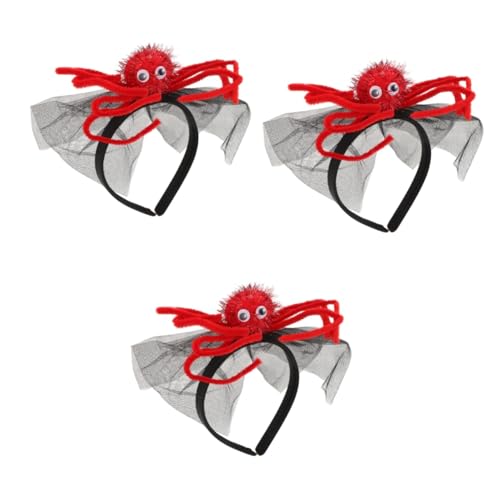 FOMIYES 3 Stück Halloween Haarreif Spinne Roter Lustiger Stirnband für Damen Weicher Plüsch Kopfschmuck für Halloween Party Cosplay Fotografie und Kostümfest FOMIYES 3 Stück Halloween Haarreif Spinne Roter Lustiger Stirnband für Damen Weicher Plüsch Kopfschmuck für Halloween Party Cosplay Fotografie und Kostümfest von FOMIYES